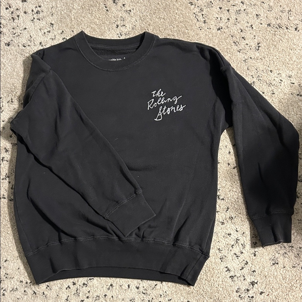 Kids Abercrombie Kids Rolling Stones Sweatshirt – Size 9/10 – Black